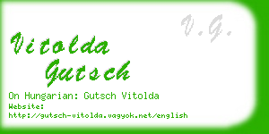 vitolda gutsch business card